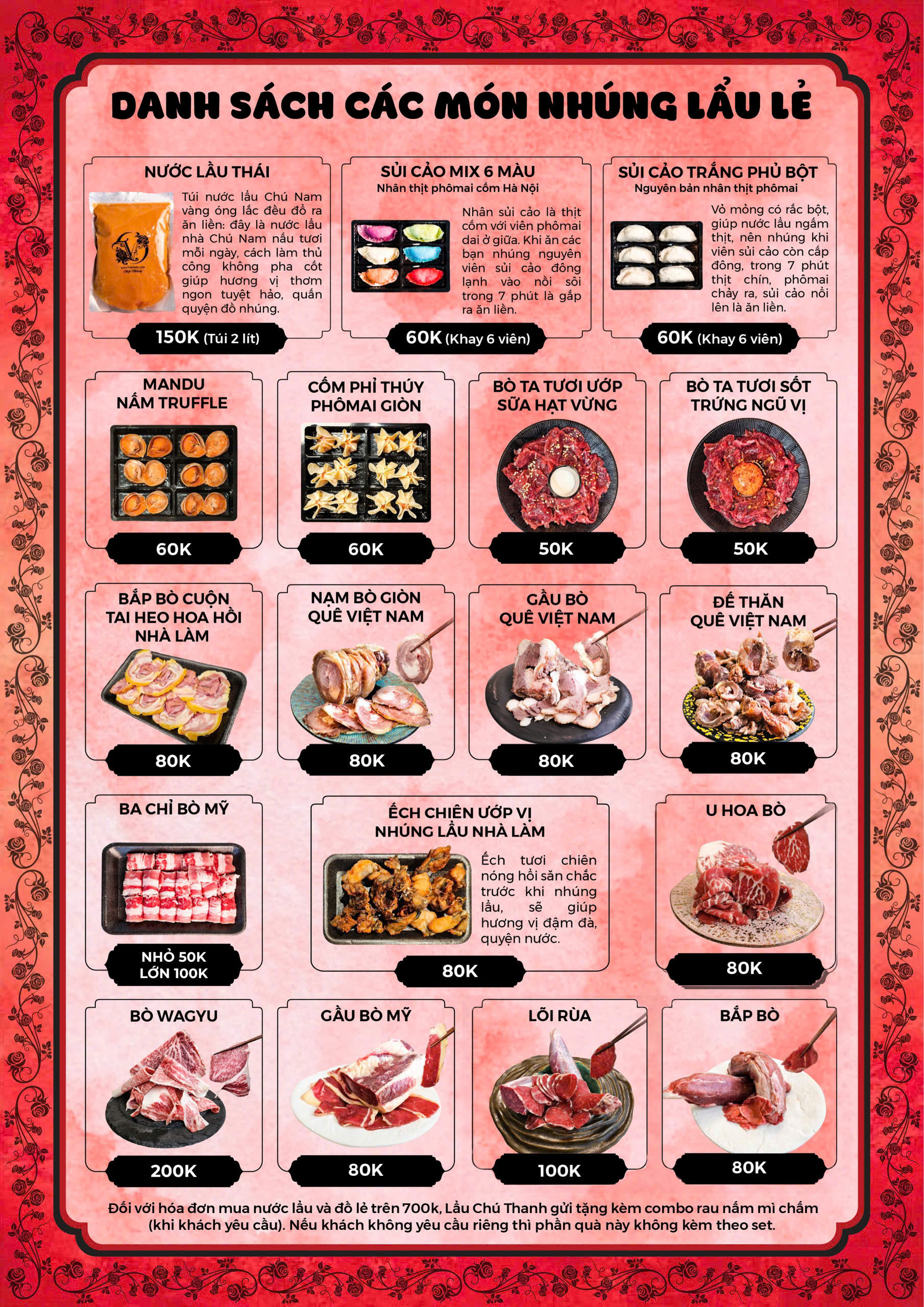 CÁC MÓN NHÚNG LẨU LẺ