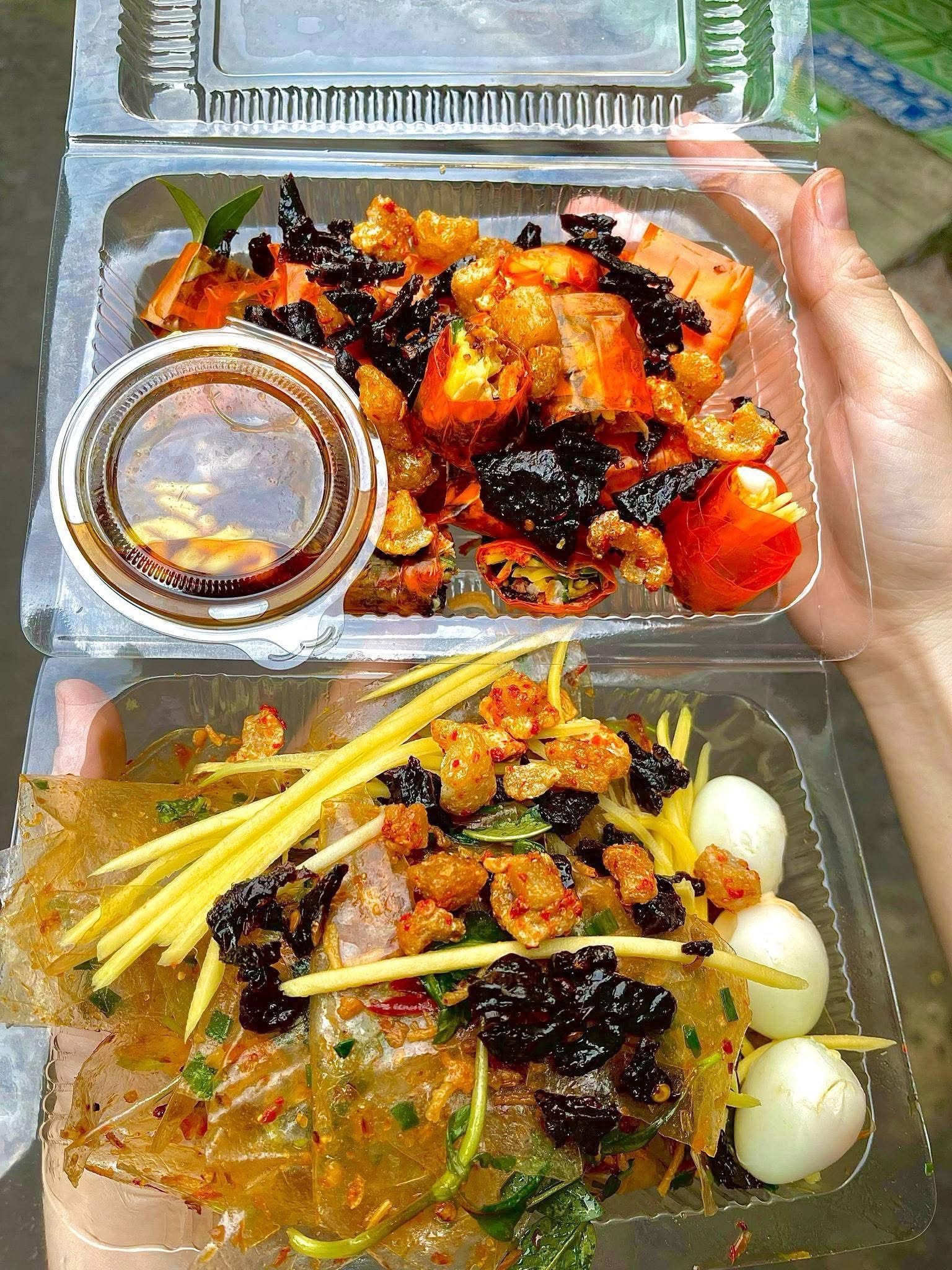 Bánh tráng Trộn Tóp Mỡ Thịt Bằm