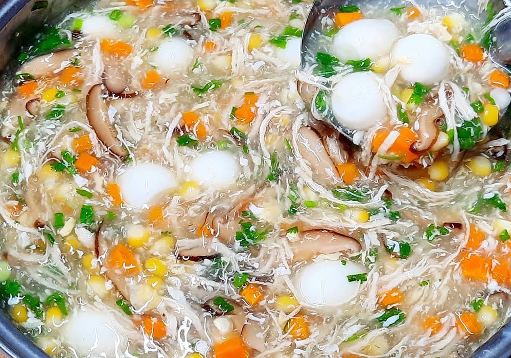 Cơm dương châu + soup Ngọc Quý
