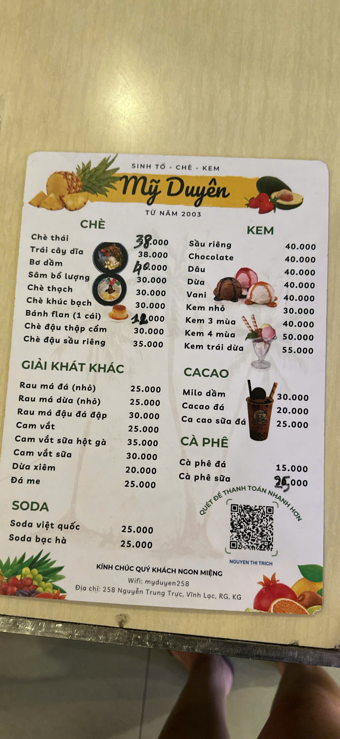 Sinh tố Mỹ Duyên